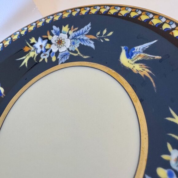 1930s Vintage Noritake Hand Painted Birds Floral Pedestal Dish Bowl - Picture 4 of 14